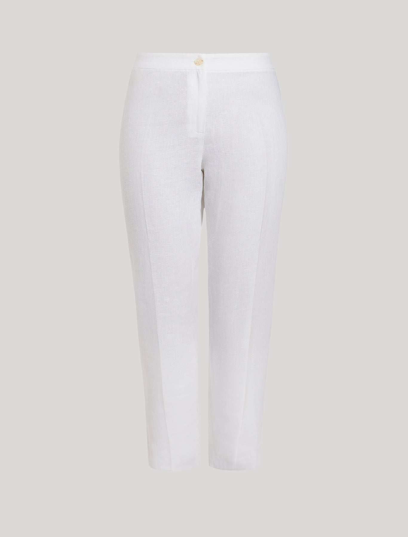 Slim cut Trousers DENIS in 100% flaxlinen with elasticated waistband and pressed pleats
