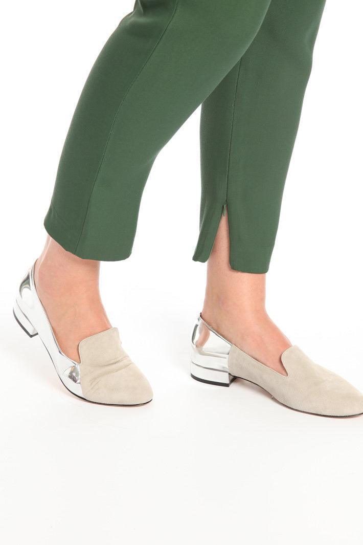 Trousers RAMPA luxury knitted trousers with zipper detail and French pockets