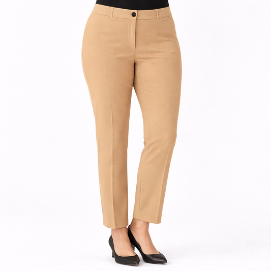 RENDERE classic trousers in tailored taper with smooth fabric and belt loops for polished office and formal wear