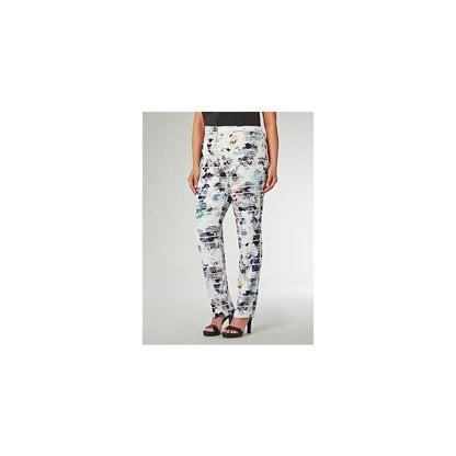 Trousers RUBINO wide leg with elastic waistband and front zipper closure for women