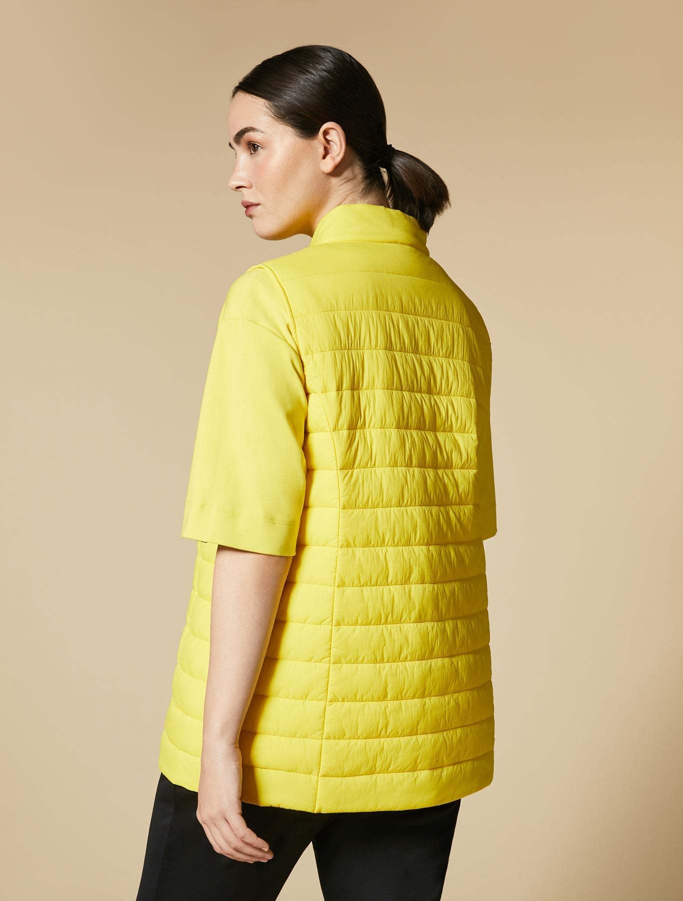 Quilted vest PASSO sleeveless with stand-up collar and central zipper