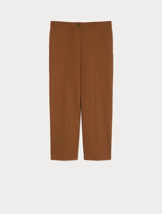 Persona by Marina Rinaldi plus size Milano-knit jersey trousers with straight cropped cut and rear-elasticated waistband