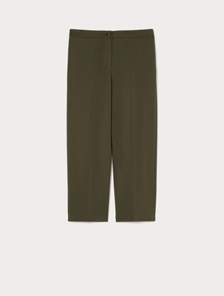 Persona by Marina Rinaldi plus size Milano-knit jersey trousers with straight cropped cut and rear-elasticated waistband
