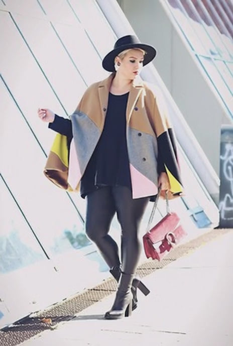 ONTARIO cape  with Intarsia — Persona by Marina Rinaldi