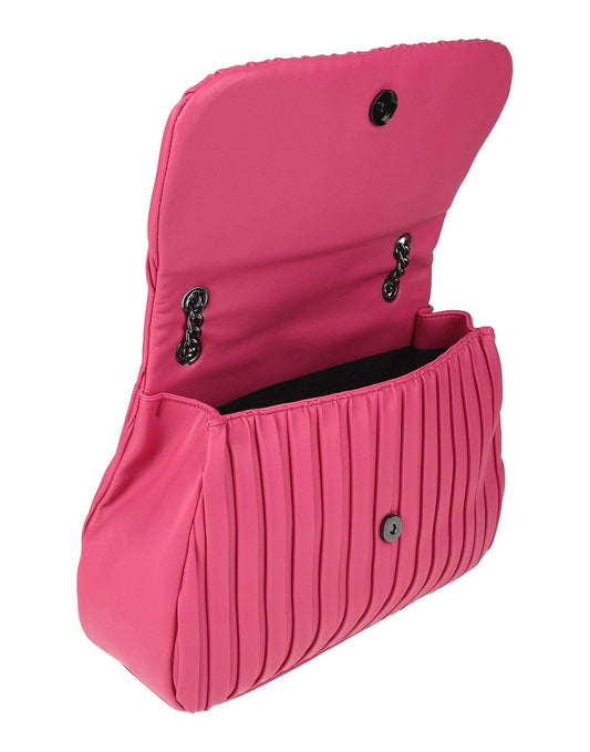 Pleated faux leather shoulder bag brand CARACTERE